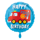 Folieballon Happy Birthday Brandweer (zonder helium)